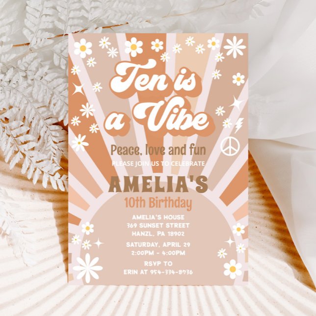 Dez é um convite de aniversário vívido (Criador carregado)