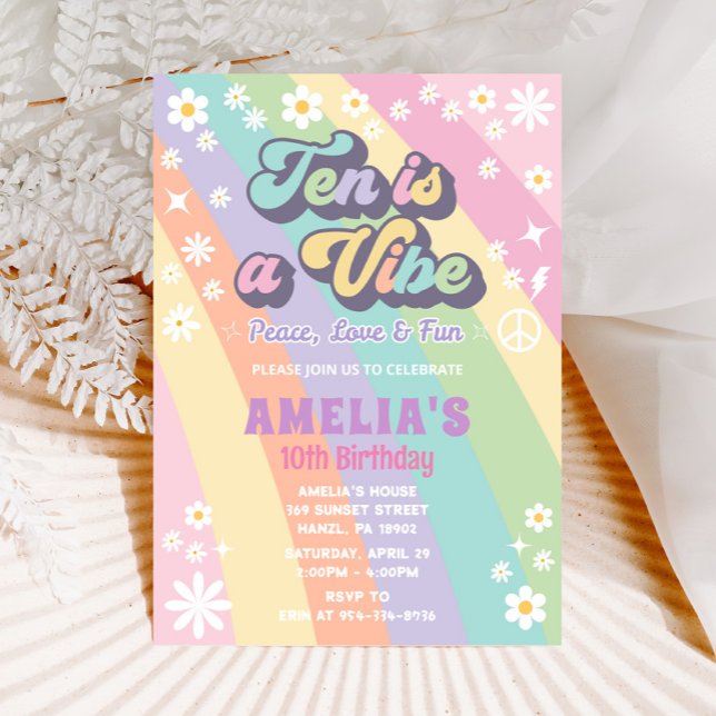 Dez é um convite de aniversário vívido (Criador carregado)