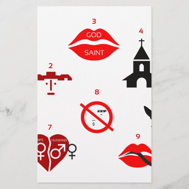 dez mandamentos modernos (Frente)