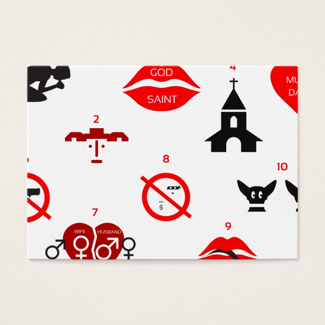 dez mandamentos modernos (Frente)