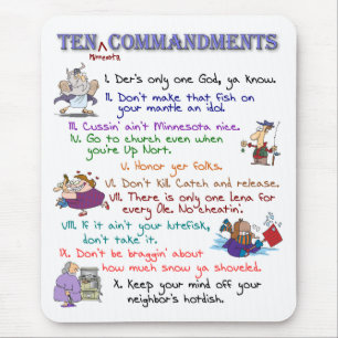 Dez mandamentos Mousepad de Minnesota