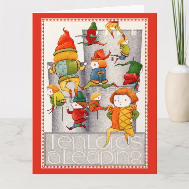 DEZ SENHORAS Um grande cartão de Natal / Vermelho (Frente)