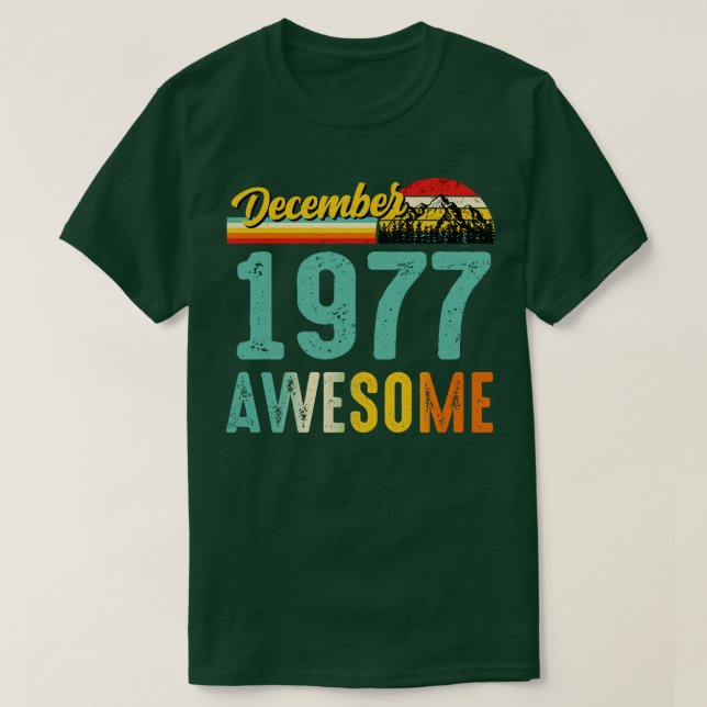 Dezembro 1977 Camisa de Presente de Aniversário Vi (Frente do Design)