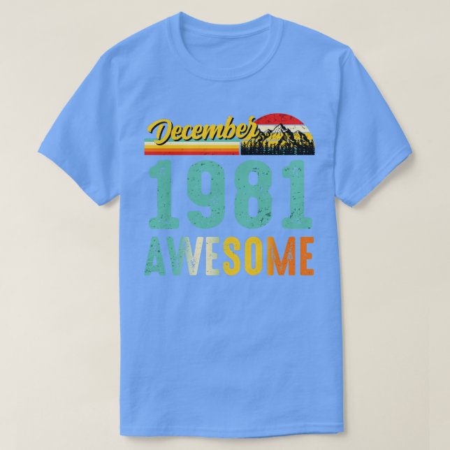 Dezembro 1981 Camisa de Presente de Aniversário Vi (Frente do Design)