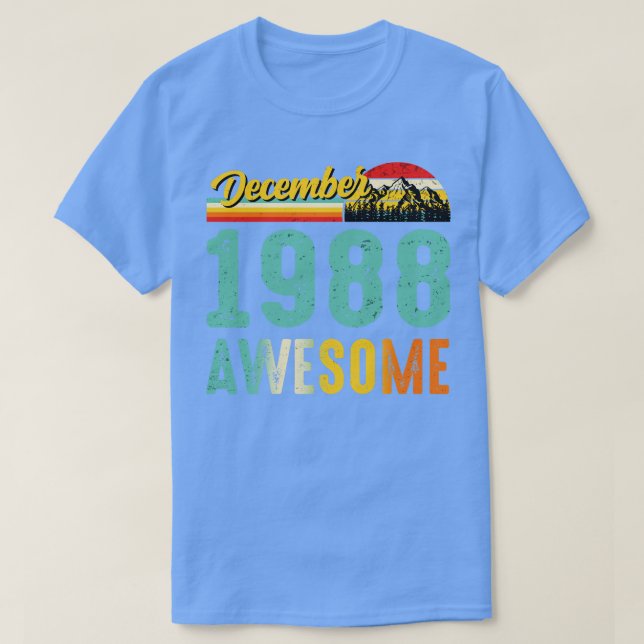 Dezembro 1988 Camisa de Presente de Aniversário Vi (Frente do Design)