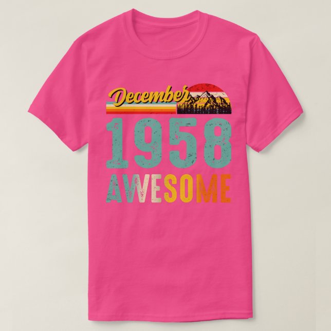 Dezembro De 1958 Camisa De Presente De Aniversário (Frente do Design)