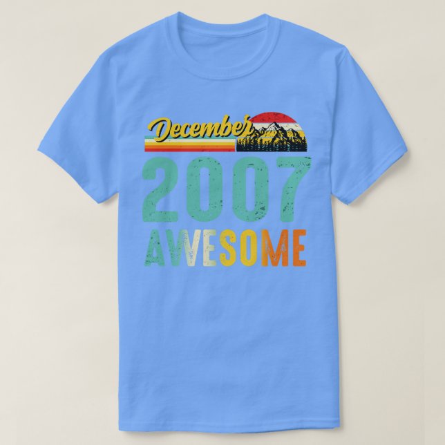 Dezembro De 2007 Camisa De Presente De Aniversário (Frente do Design)