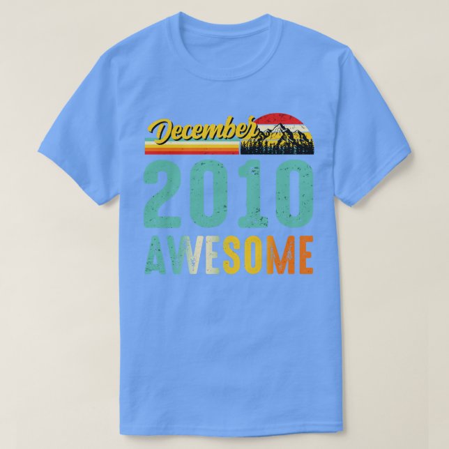 Dezembro De 2010 Camisa De Presente De Aniversário (Frente do Design)