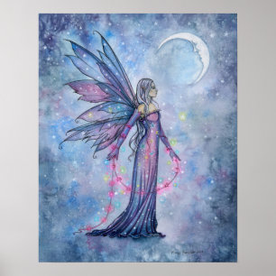 Dezembro Moon Fairy Poster por Molly Harrison