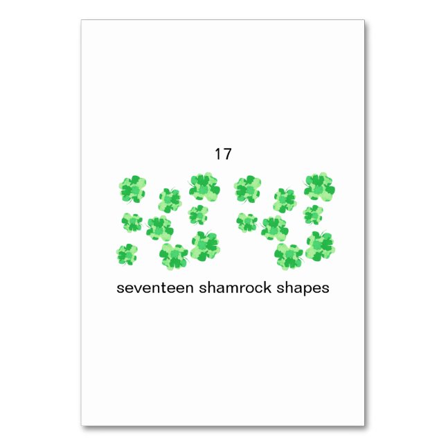Dezessete shamrock forma cartões de acesso persona (Verso)