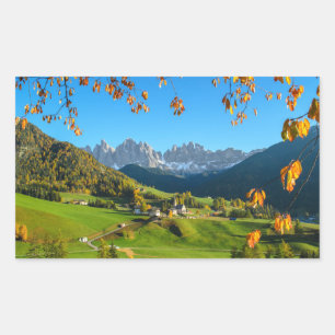 Di Funes de Val com etiqueta do retângulo das