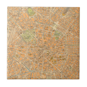 Di Milão de Pianta - mapa de Milão, Italia
