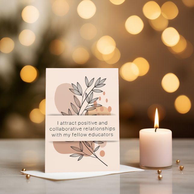 Dia 18 Afirmação de Professores Cartão de Saúde Me (positive teacher affirmation)