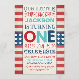 Dia 4 de julho Convite de aniversário Dia da Indep