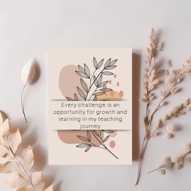 Dia 7 Afirmação de Professores Cartão de Saúde Men (BOHO POSITIVE AFFIRMATION FOR TEACHERS)