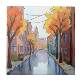 Dia Chuvoso em Boston | Pintura em Aquarela MA Art