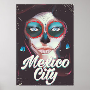 Dia da Cidade do México do poster de viagens Mort