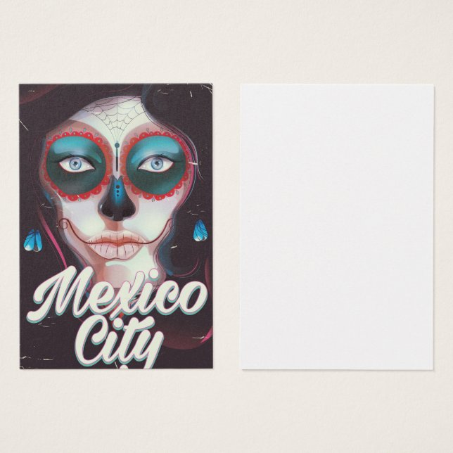 Dia da Cidade do México do poster de viagens Morto (Frente & Verso)