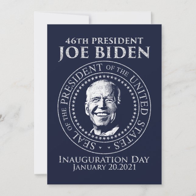 Dia da inauguração 2021 - Cartão de Feriado Biden (Frente)