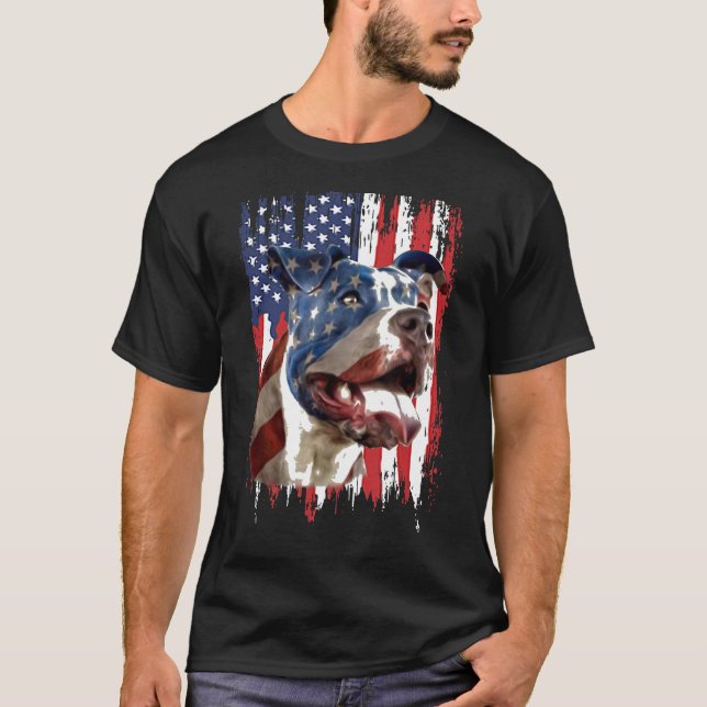 Dia da Independência Camisa de Bandeira Americana (Frente)