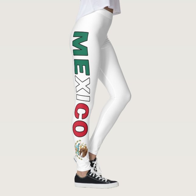 Dia da Independência da Bandeira Mexicana Leggings (Direita)