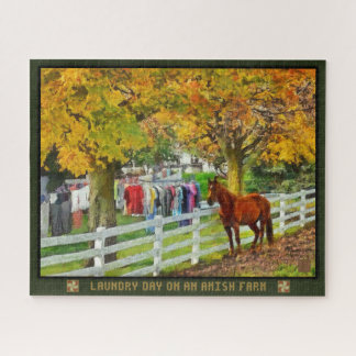 Dia da Lavagem De Quebra-cabeça De Vaca Em Uma Faz