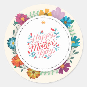 Dia da mãe dos adesivos à esquerda