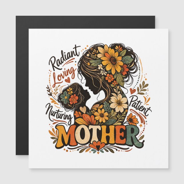 Dia da Mãe Radiante Amorosa e Cuidadosa (Frente/Verso)