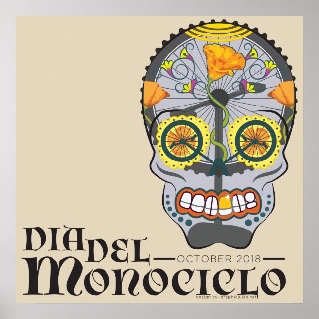 DIA DA MORTE poster DE EVENTO DE 2018 (Frente)