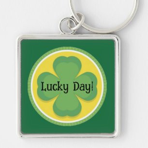 Dia da Sorte! Personalizar Chaveiro Shamrock