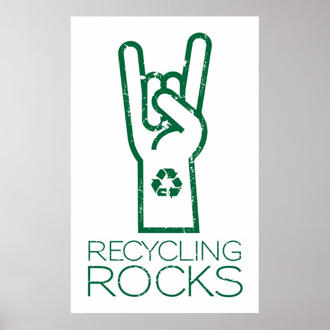 Dia da Terra: Rochas Reciclagens! Pôster (Frente)