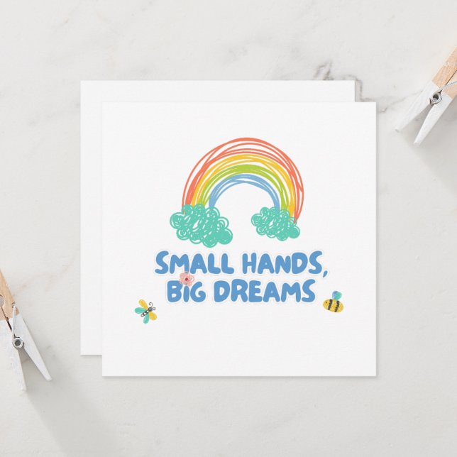 Dia das crianças felizes Mãos Pequenas, Grandes So (Frente/Verso In Situ)