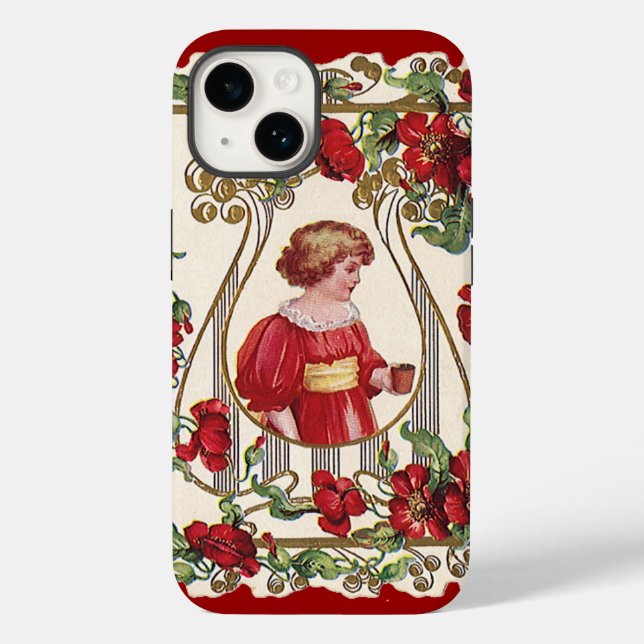 Dia das Crianças Vintage Vitoriano com Rosas (Verso)