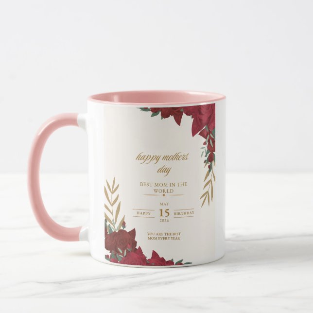 DIA DAS MÃES 2026 , MELHOR MÃE DO MUNDO CANECA (Esquerda)