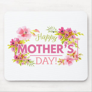 Dia das mães feliz floral elegante   Mousepad