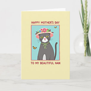 Dia das Mães Gatas Adoráveis Cartão de Arte