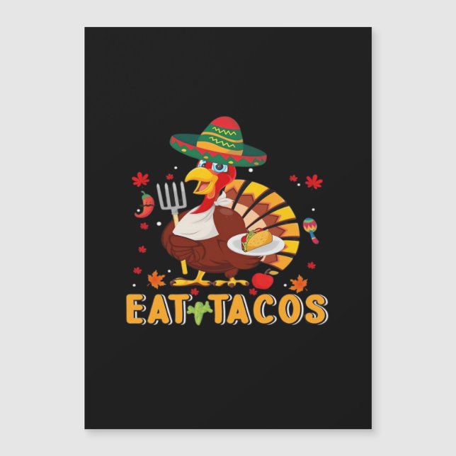 Dia de Ação de Graças Mexicano Engraçado com Tacos (Frente)