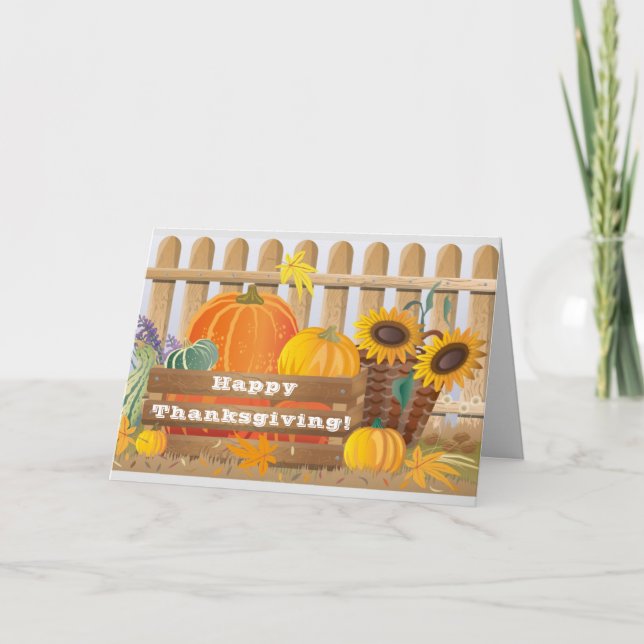 Dia de Ação de Graças Saudações Cartão de Férias (Frente)