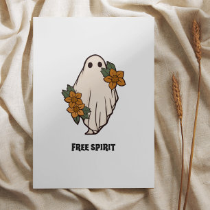 Dia de as Bruxas engraçado Ghost Poster Isento de