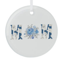 Dia de as mães Blue Floral Mãe