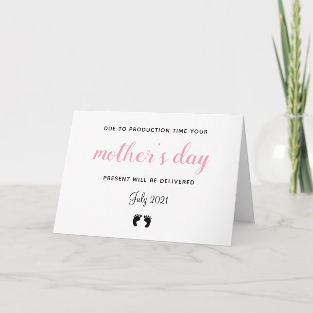 dia de as mães de gravidez anúncio engraçado (Frente)