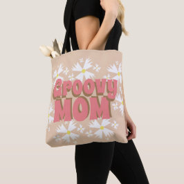 Dia de as mães de Groovy Mãe Daisy Tote Bag