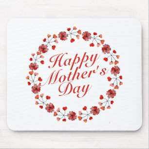 Dia de as mães Elegante Floral Wreath   Mousepad