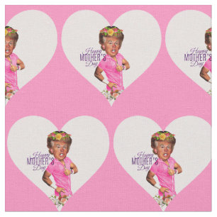 dia de as mães engraçado de coração rosa, tecido d