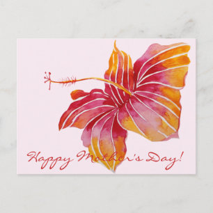Dia de as mães Feliz    Cartão postal Floral Haw