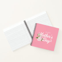 Dia de as mães Feliz com Rosas Rosa | Notebook