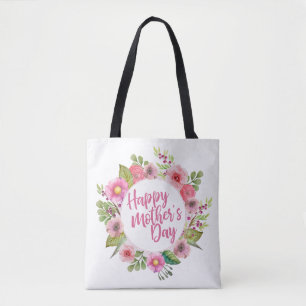 Dia de as mães Feliz Elegante Floral Bolsa Tote