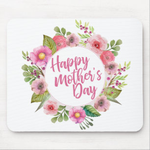 Dia de as mães Feliz Elegante Floral   Mousepad