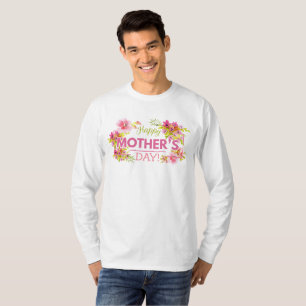 Dia de as mães Feliz Floral Elegante   Camisa de C