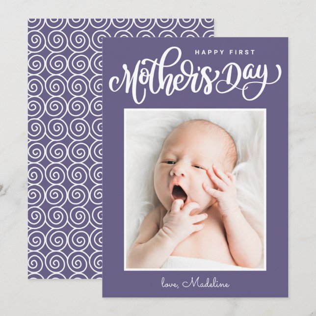 Dia de as mães FELIZ Primeiro Dia de as mães Adici (Frente/Verso)